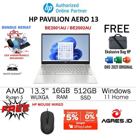 Jual Laptop Hp Pavilion Aero Be Au Be Au Ryzen U