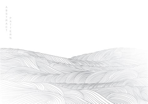 Abstract landscape background with white and grey line pattern vector ...