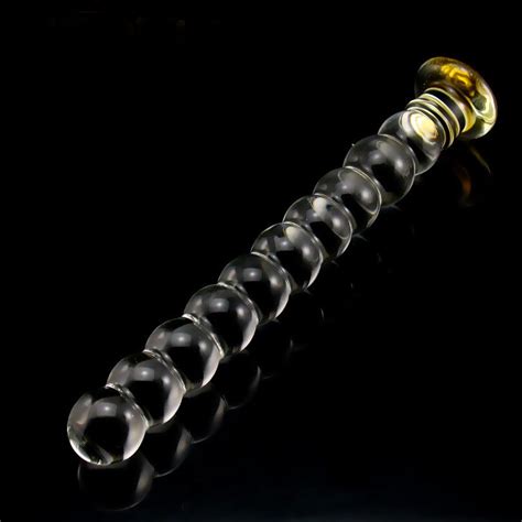 Crystal Glass Dildos Anal Beads Butt Plug With Beads Anal Toys For