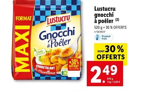 Promo Lustucru gnocchi à poêler 2 chez Lidl