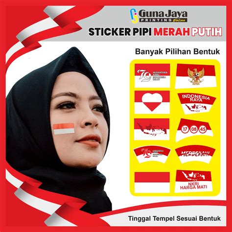 Jual Stiker Pipi Bendera Indonesia Merah Putih Sticker Hut Ri 78