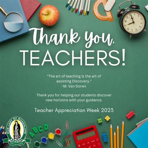 Teacher Appreciation Week 2023 Our Lady Of Guadalupe School