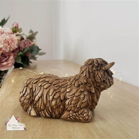 Hughie Highland Cow Calf RL Home Decor Gifts