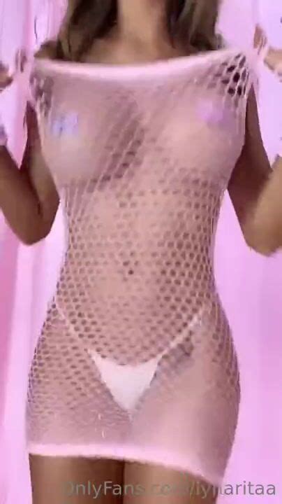 Lyna Perez Pink Fishnet Lingerie Strip Video Leaked