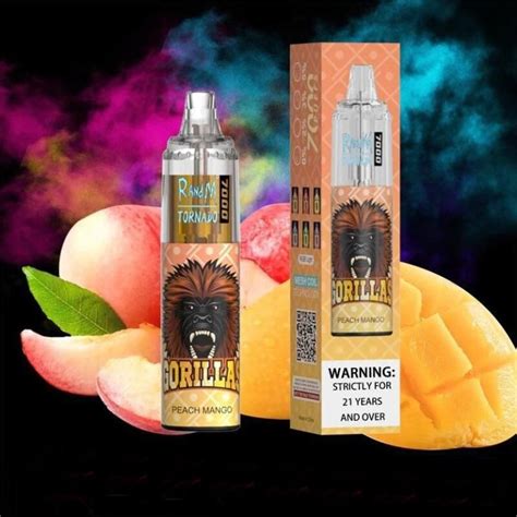 Peach Mango By RandM TORNADO Disposable Pod 7000 Puffs Si Omar Vape Store