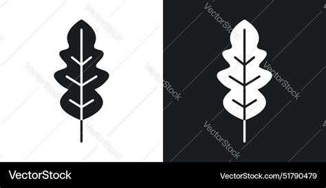 Oak leaf icon Royalty Free Vector Image - VectorStock