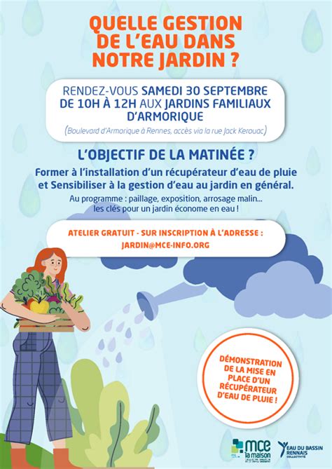 Gestion de leau au jardin atelier à Rennes 35 Mce