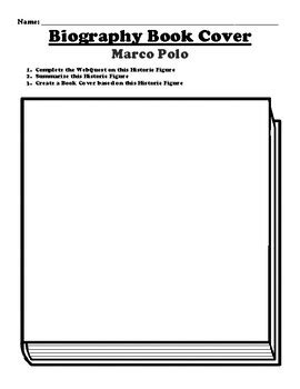 Marco Polo "Book Cover & WebQuest" Worksheet by BEST Educational Consulting