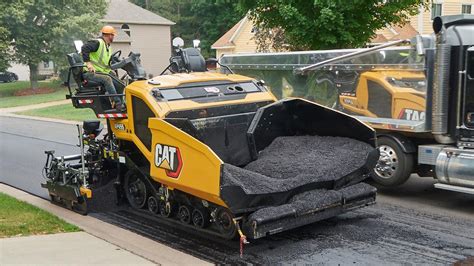 Caterpillar Adding Compact Line Of Asphalt Pavers Screeds Ceg