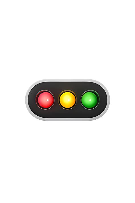 The 🚥 emoji depicts a horizontal traffic light with three circular ...