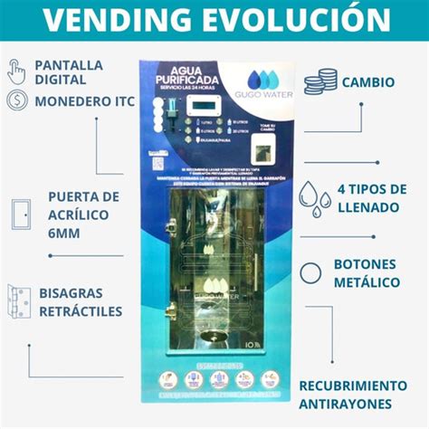 El Mejor Vending Ventana Despacho Agua Purificada Evolucion GuGo Water