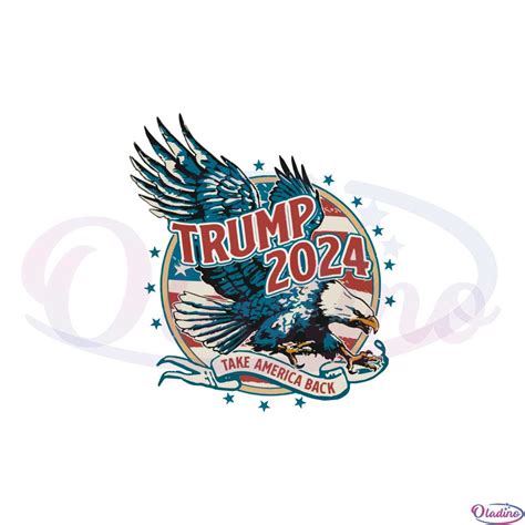 Trump 2024 Take America Back Vintage American Flag Svg