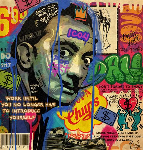 Salvador Dali Pop Art Portrait Behance