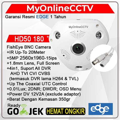 Jual Edge Hd Kamera Cctv Panoramic Fisheye Indoor Suport All Dvr