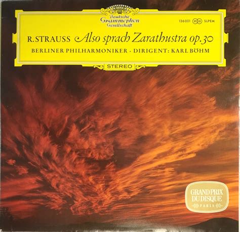 R Strauss Berliner Philharmoniker Karl B Hm Also Sprach