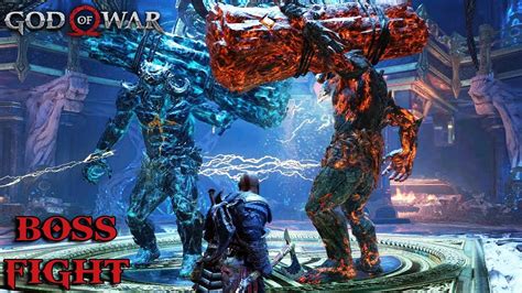 God Of War Grendel Of The Ashes And Grendel Of The Frost Boss Fight