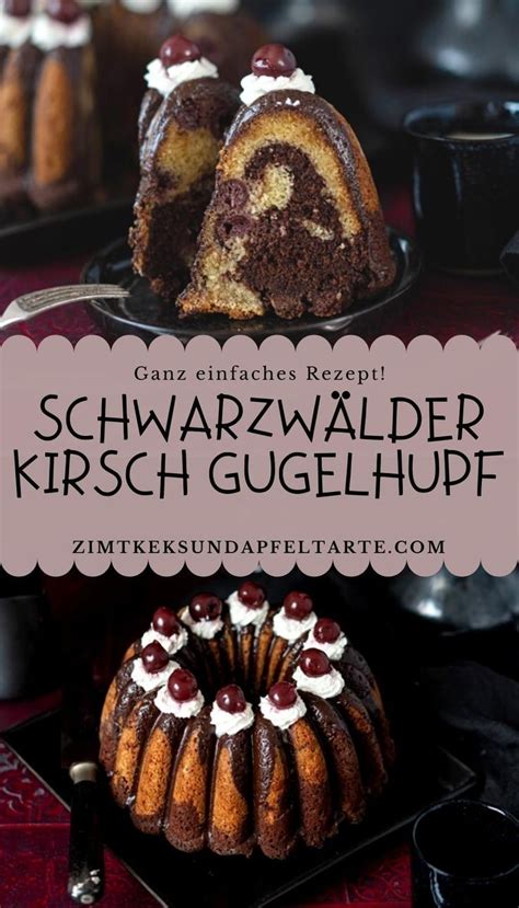 Rezepte saftiger Schwarzwälder Kirsch Gugelhupf ganz einfach Rezept