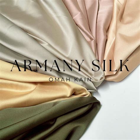 Jual Kain Armani Silk Premium Roll Grade A Stretch Adem Dan Mewah