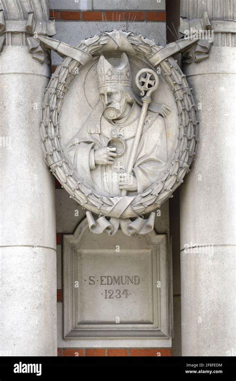 London England Uk Westminster Cathedral Series Of Carved Stone