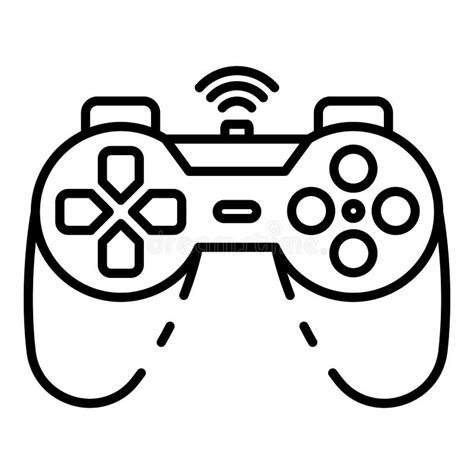 Cordless Joystick Icon Outline Style Stock Vector Illustration Of