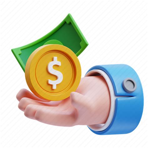 Payment Cash Cash Payment Dollar Money Hand 3d Illustration