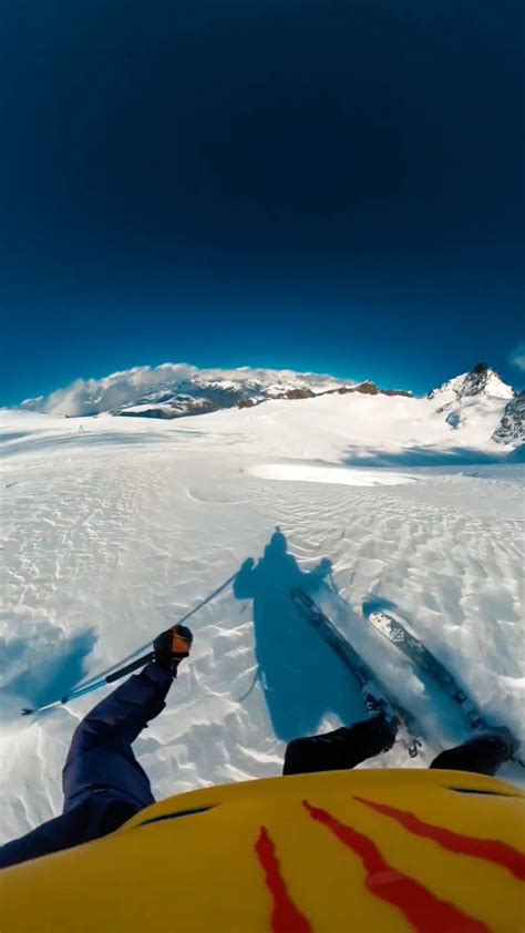 French Skier Les Powtos Swiss Alps Fall Captured On Gopro