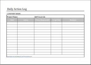 Best Templates Daily Log Template Excel Printable Schedule Template