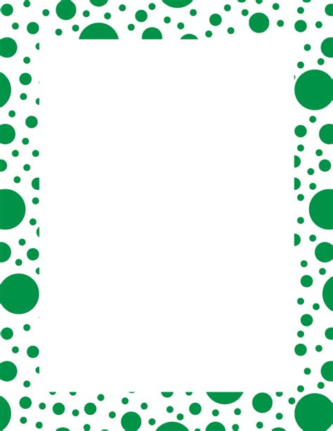 Green Polka Dots Border