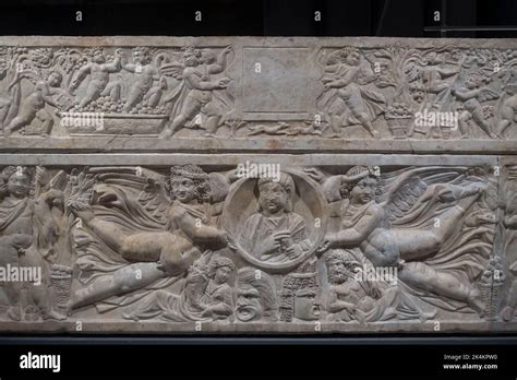 Rome Italy Centrale Montemartini Museumroman Sarcophagus Of Early Ipmerial Age 1st Century