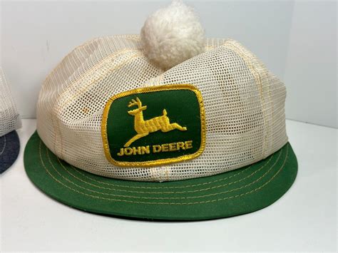 RARE VINTAGE JOHN DEERE PATCH HATS FARMER MESH SNAP Gem