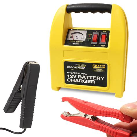 Portable 12v Car Battery Charger 6amp Leads Start Power Cables Starter Motorbike Ebay