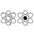 Atom Icon Electrons Revolve Around Proton Vector Image