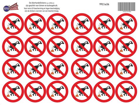 Honden Verboden Te Poepen Stickers 24 St JERMA AllerhandeStickers