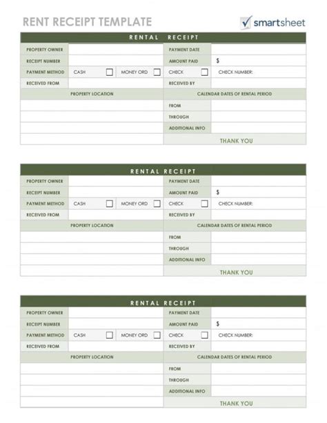 14 Rent Receipt Templates Excel Pdf Formats