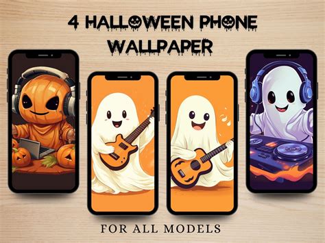 4 Fall Halloween Phone Wallpaper,aesthetic iPhone Background,wallpaper ...