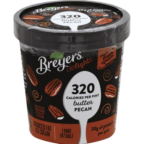 Breyers Delights Ice Cream Reduced Fat Butter Pecan Ice Cream