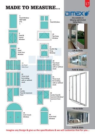 Dimex Catalog Dimex UPVC Windows UPVC Doors Dimex UPVC Profiles