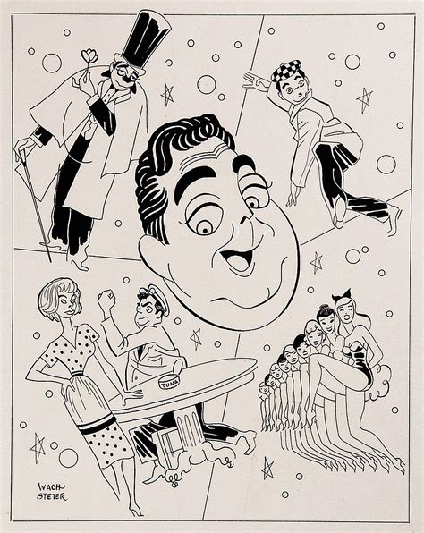 Jackie Gleason by George Wachsteter | Funny caricatures, Vintage ...