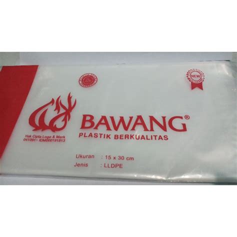 Jual Plastik Bening Pe Bawang Uk X Cm Shopee Indonesia