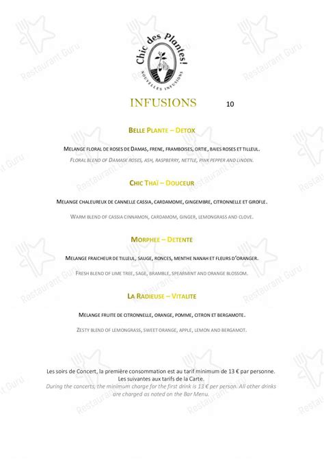 Menu at Cafe Laurent, Paris