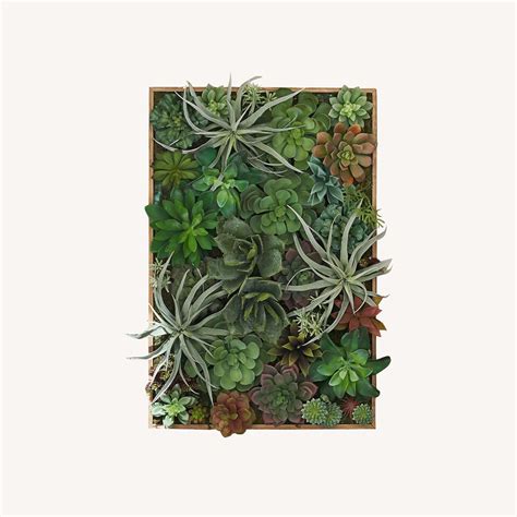 Pottery Barn Faux Succulent Wall Art Aptdeco