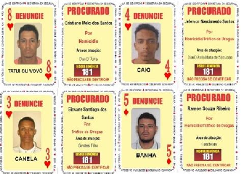 Baralho Do Crime SSP Atualiza Lista De Homicidas E Foragidos Do