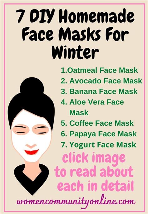 7 Diy Homemade Face Masks For Winter Women Community Online Dry