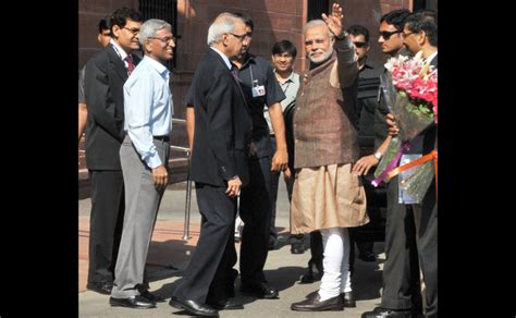 Photos Prime Minister Narendra Modis First Day In Office Firstpost