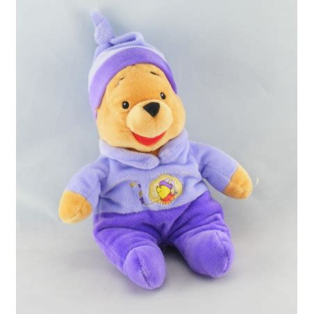 Doudou Winnie L Ourson Pyjama Mauve Violet Disney Nicotoy