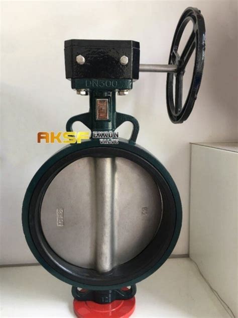 Rubber Seat Soft Seal DN50 DN2400 Double Flanged Butterfly Valve