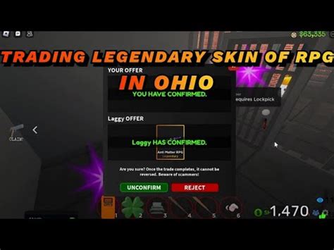 Trading Legendry Skin Of Rpg In Roblox Ohio By Universal Gaming Roblox