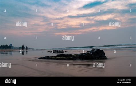 RK Beach or Ramakrishna Beach at the time of Sunrise, is situated on ...