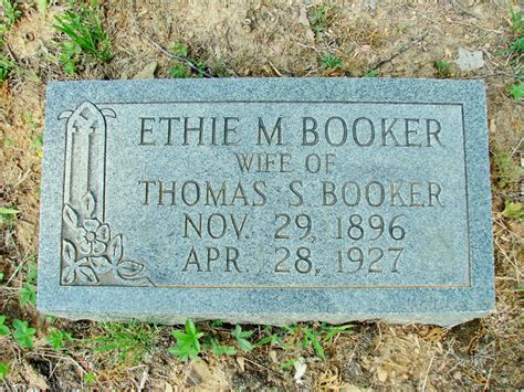 Ethie M Sharp Booker 1896 1927 Find A Grave Memorial