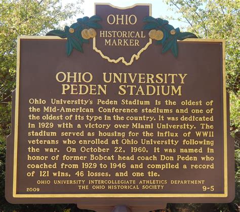 9-5 Ohio University Peden Stadium - Remarkable Ohio